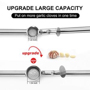 Wholesale Hot Selling 304 Stainless Steel Garlic <b>Press</b> Mincer Tool <b>Fruit</b> & Vegetable Crusher Peeler Set - Product Image 3