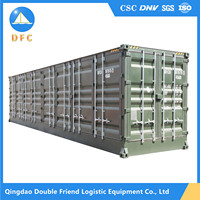 Conteneur maritime 40 pieds High Cube certifié CSC, entièrement ouvert sur le côté avec poteau central, conteneur maritime à 2/4 portes latérales ouvertes