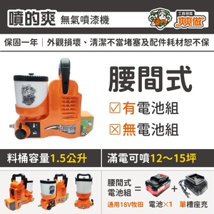 Waist-<b>mounted</b> Lithium Battery Airless Electric <b>Spray</b> Gun DIY Rechargeable Brushless Motor Coating Tool for Home - Product Image 4