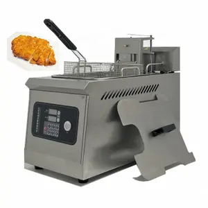 Freidora profunda de acero inoxidable de alta eficiencia, máquina eléctrica, olla para freír aceite, patatas fritas de pollo, horno de pescado de pincho frito, patata