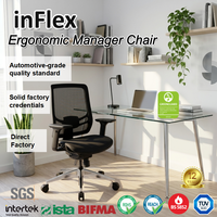 Chaise de bureau ergonomique moderne pivotante avec dossier dynamique, soutien lombaire réglable et vérin à gaz classe 4 pour espace de travail, vente en ligne, OEM