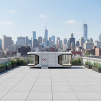 Capsule spatiale de luxe pour hôtel mobile et villa, maison conteneur préfabriquée moderne en structure d'acier respirante