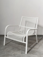 Chaise d'extérieur empilable traditionnelle en plastique H-355B pour une personne, avec coussin confortable, grande taille, pour hôtels et hôpitaux