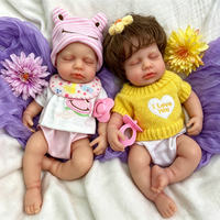 Poupée Reborn en Silicone de 30 cm (12 pouces) avec Cheveux Implantés à la Main, Petite Taille, Figurine de Bébé, Compagnon Artificiel pour Tout-Petits