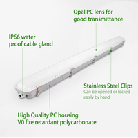 Certificat UL ETL en stock Pack de 6 pièces 1.2M 110lm/w 100-347Vac 60W Lumière industrielle à vapeur LED sélectionnable à 3 puissances