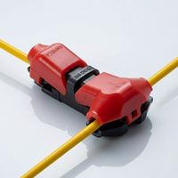 Conector de Cable de Alimentación Automotriz en Forma de T, Macho/Hembra, Desconexión Rápida, 300V 10A, Aleación de Cobre, 1 Pin, PC Transparente