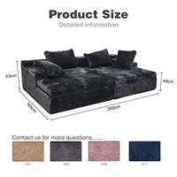 Sofá Cama Modular de 2 Plazas, Sin Marco, de Espuma, Tapizado en Tela de Pana Resistente, Diseño Moderno para Apartamentos, ODM OEM