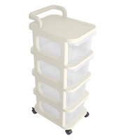 Chariot de rangement mobile en plastique avec tiroirs, pour collations et jouets, facile à assembler, pour salon