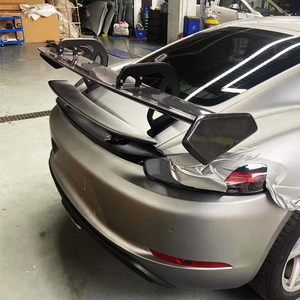 Aileron arrière en fibre de carbone 718 2016-2024, état neuf, style carbone humide, mise à niveau pour 718 Boxster Cayman RS - Product Image 3