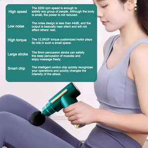 Pistola de Masaje Eléctrica Inalámbrica, Masajeador de Fascia de Cuerpo Completo, Percusión Muscular, Relajación Profunda de Tejidos, Intensidad Ajustable, Reducción de Ruido - Product Image 4