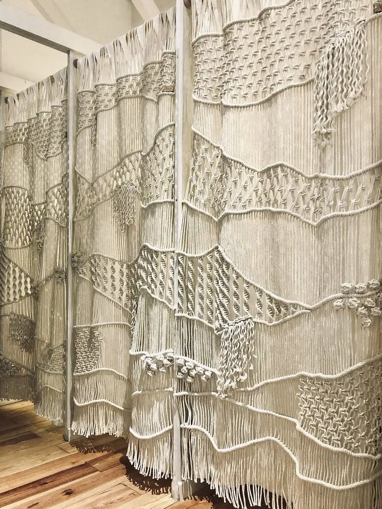 Tapetes de parede de tecido boêmio para decoração de hotel, tapete de tapetes de parede artesanal com borlas e borlas, decorativo de vintage, feito à mão por Macrame