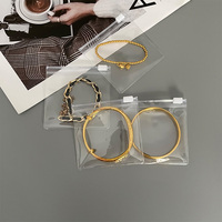 Pochette à bijoux en PVC transparent personnalisée, petits sacs en polyéthylène transparents, sacs à fermeture éclair, sac à fermeture éclair pour boucles d'oreilles