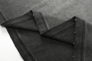 2025 Nouveau produit: 275 grammes de <span class=keywords><strong>couleur</strong></span> inversée, vieilli, bords brossés, T-shirt pour homme lavé, T-shirt rétro tendance - Product Image 5