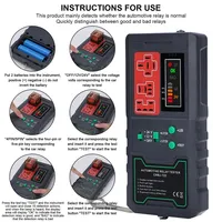 Comprobador de Relés Universal para Automóviles de 12 V y 24 V CNBJ-722, Comprobador de Relés Inalámbrico con Pantalla LCD OK/BAD para Camiones y Automóviles