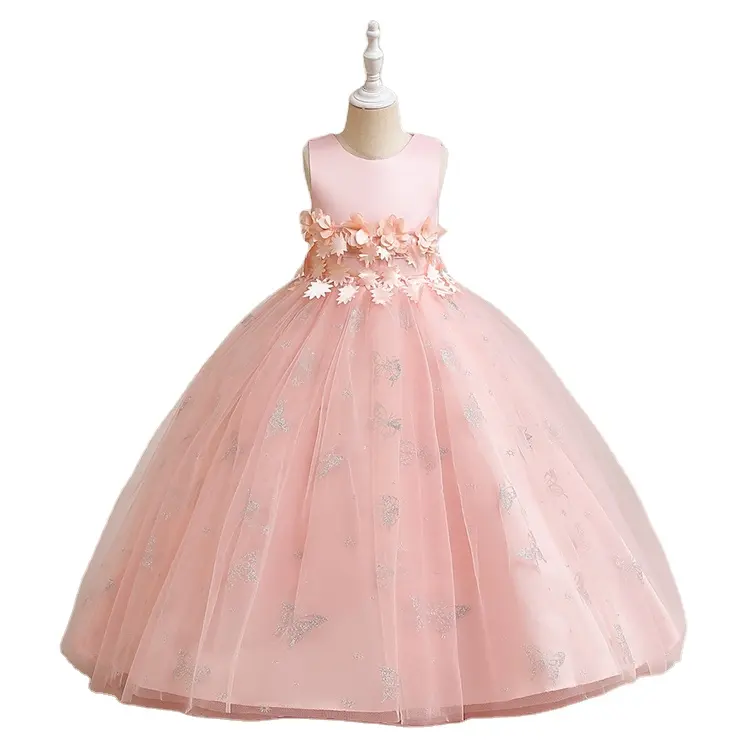 dress factory support customization girls gown dress 5-14 years children party dress