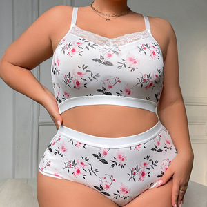 Ensemble de lingerie transfrontalier grande taille, fin, push-up, style boyshort, pour l'été, avec soutien-gorge sculptant anti-affaissement taille mi-haute pour femme - Product Image 4