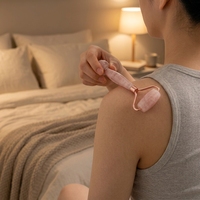 Rouleau de massage portable en quartz et jade au design raffiné pour le visage, le cou et les yeux, avec logo personnalisé OEM, pour usage domestique, fabriqué au Guangdong