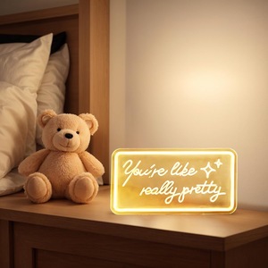 Insegna al Neon 'You're Really Pretty' Dimmerabile con Alimentazione USB, Luce da Comodino con Gancio Adesivo, Decorazione Murale al Neon per Camera da Letto di Ragazze Adolescenti - Product Image 3