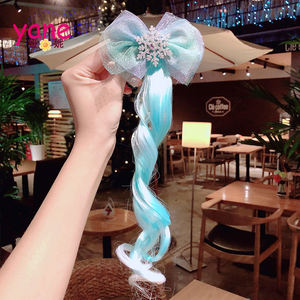 Aksesori Rambut Terlaris Tentang Pegangan Rambut dengan Rambut Keriting dan Klip Pita Rambut dengan Wig untuk Anak Perempuan - Product Image 5