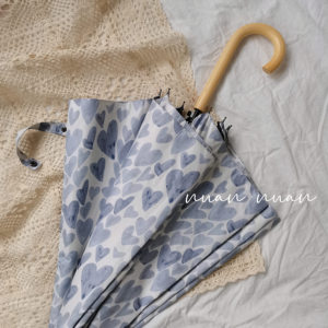 Parapluie artistique de style japonais à double usage, petit et frais, avec manche en bois, élégant, à long manche droit, pour étudiantes, soleil et pluie - Product Image 1