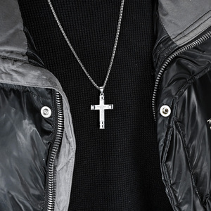 <b>Cross</b> Stainless Steel Necklace Unisex Hip Hop Jewelry Pendant Fashion Accessories - Product Image 2