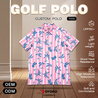 Kaos Polo Golf Pria Cetak Sublimasi Digital dengan Bahan 4 Arah Stretch, Cepat Kering, Bernapas, Performa Tinggi, Langsung dari Pabrik, Custom