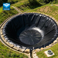 Géomembrane HDPE OBOR 1 mm d'épaisseur, écologique, anti-UV, imperméable, pour la construction d'élevages de crevettes et les projets environnementaux