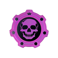 Jeton de poker industriel en titane TC4 anodisé violet, personnalisable ODM, gravé crâne et couronne, EDC, objet de collection, 17g, léger