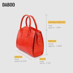 <span class=keywords><strong>Sac</strong></span> <span class=keywords><strong>Cuir</strong></span> Caïman Véritable Grande Capacité Luxe <span class=keywords><strong>Femme</strong></span> Double Poignée Banquet Soirée Usine de Gros - Product Image 4