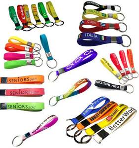 Custom Lanyard Rubber <b>Key</b> <b>Chain</b> with Logo Silicon Bracelet Keychain - Product Image 4