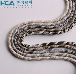 Thiết Kế Mới Dệt Vòng Kim Loại Tip Polyester Dây Kéo Dây Macrame Dây Cho Áo - Product Image 3