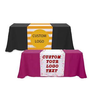 Nappe en tissu polyester imperméable Nappe en spandex imprimée de logo personnalisé pour les salons professionnels Publicité extérieure Événements - Product Image 1