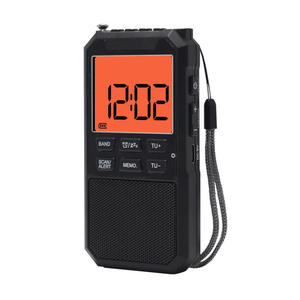 Radio AM/FM de Bolsillo Ultraligera con Pantalla LCD Digital, Escaneo, Alerta, Memoria, Preajustes, Batería Recargable, Portátil, Deportiva - Product Image 2