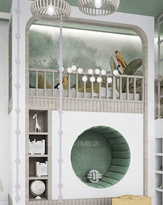 Lit en bois massif à deux étages Secret Hideout pour enfants - Luxe <span class=keywords><strong>l</strong></span>éger et minimaliste, personnalisable avec rangements et barrières de sécurité - Product Image 5