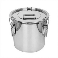 Réservoir de stockage de miel en acier inoxydable, conteneur hermétique de qualité alimentaire, fermenteur de bière maison avec couvercle à boucle