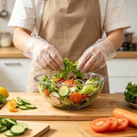 Gants en polyéthylène imperméables de qualité alimentaire, résistants à l'huile, sans latex, transparents, jetables, texturés en diamant, en TPE pour la transformation alimentaire