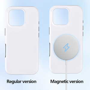 Coque de téléphone vierge anti-chute par sublimation pour iPhone 16 15 14 <span class=keywords><strong>Pro</strong></span> <span class=keywords><strong>Max</strong></span>, hybride 2-en-1 TPU PC, personnalisable, pour impression DIY - Product Image 3