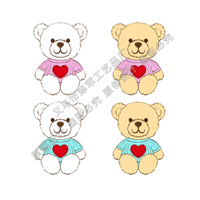 Miniatur-Tierfiguren, Kleine Liebesbären-Ornamente, Mini-Plastikbären-Handwerksfiguren im Großpack für Garten, Torten, Pflanzendekoration, DIY-Geschenk