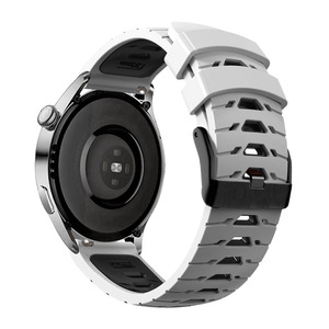 IVANHOE 20 22mm <span class=keywords><strong>Bracelet</strong></span> en silicone bicolore <span class=keywords><strong>Bracelet</strong></span> de <span class=keywords><strong>montre</strong></span> pour Samsung Galaxy Watch 3 pour Garmin <span class=keywords><strong>Forerunner</strong></span> <span class=keywords><strong>245</strong></span>/645 <span class=keywords><strong>Bracelet</strong></span> de <span class=keywords><strong>montre</strong></span> - Product Image 4