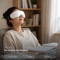 Masseur oculaire silencieux à pression d'air avec chaleur et vibrations, appareil de relaxation oculaire pliable pour la routine nocturne