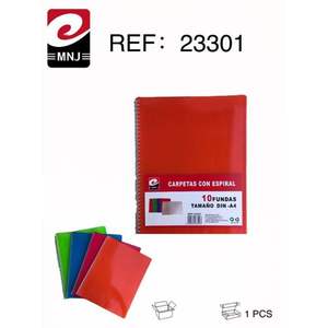 Convenient 10-Page PP File Folder with Spiral <b>Ring</b> <b>Binder</b> for Efficient Organization - Product Image 1