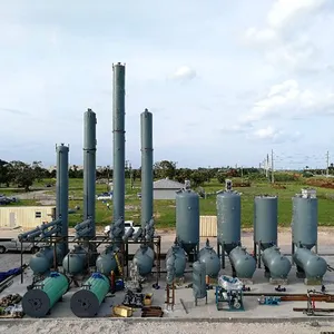 15Tons Waste oil regeneration with PLC system Hydraulic oil distillation machine