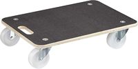 Chariot à roulettes à quatre roues robuste avec plateforme en bois pour le déplacement de meubles, personnalisable OEM