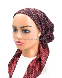 Mujeres judías de buena calidad tichels pretied Headwear Bandana Tichel para damas Mujeres Pañuelo Chemo Hat Turban Head Bufandas Pre-