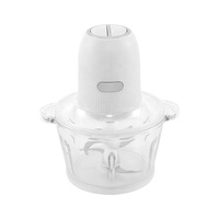 Robot culinaire 2L, hachoir à viande pour usage domestique, petit hachoir à aliments avec option bol en acier inoxydable/verre