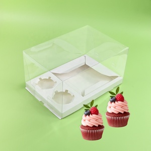 XJH trasparente Bento Box con <span class=keywords><strong>6</strong></span> Cupcakes e 2 scatole Cupcake per Sushi con goffratura e laminazione opaca <span class=keywords><strong>Plus</strong></span> - Product Image 5