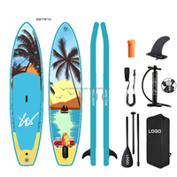 Tabla de Paddle Surf Inflable Personalizada de Doble Capa con Textura de Fibra de Carbono de 11 Pies, Fabricada en Weihai