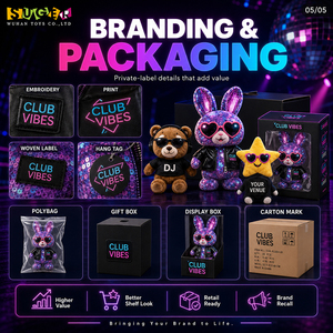 Animaux en peluche personnalisés en gros pour les marchandises de club et de vente au détail, tissu écologique, MOQ flexible, délai de livraison fiable - Product Image 6