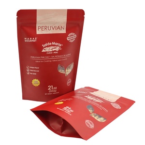 Biodegradabile richiudibile per <span class=keywords><strong>biscotti</strong></span> e alimenti in plastica con chiusura a chiusura lampo Kraft Stand up sacchetto di imballaggio con finestra - Product Image 6