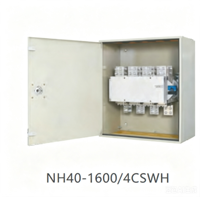 Interrupteur sectionneur Chint avec boîtier de distribution NH40-100/4CSWH 100A Triphasé Quatre positions 250A Sans prises